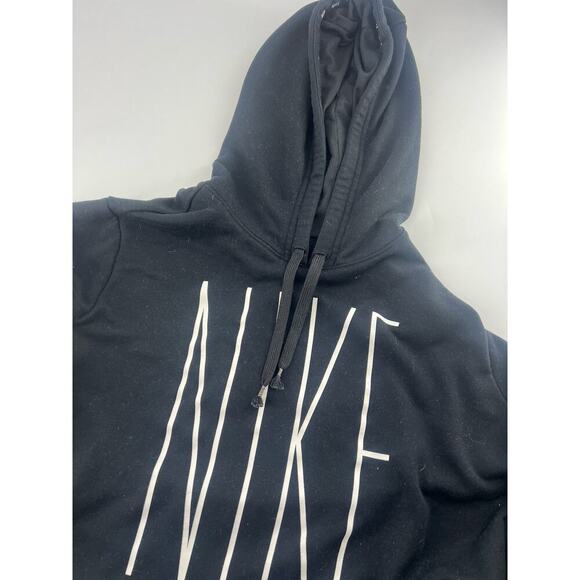 Nike Dri Fit Sweatshirt Womens Extra Large Black White Hooded Sports Y2K Active - Picture 9 of 9